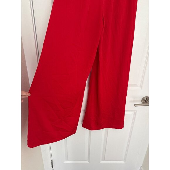 Auden Large Satin Wide-Leg Red Sleep Pants NEW - Picture 5 of 7